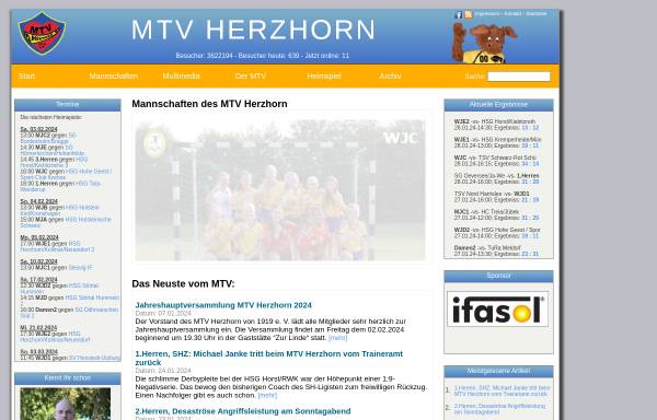 Vorschau von www.mtv-herzhorn.org, Männer-Turn-Verein Herzhorn von 1919 e.V.