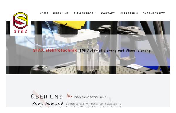 Vorschau von www.stax-elektrotechnik.de, STAX Elektrotechnik