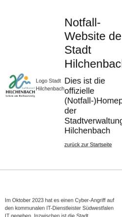Vorschau der mobilen Webseite www.hilchenbach.de, Stadt Hilchenbach