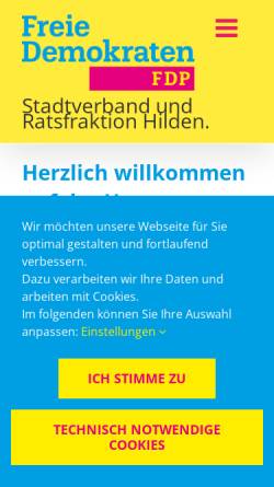 Vorschau der mobilen Webseite fdp-hilden.de, FDP Hilden