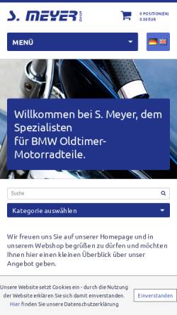 Vorschau der mobilen Webseite www.meyer-bikes.de, S. Meyer GmbH