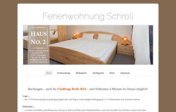 Vorschau von www.fewo-schroll.de, Ferienwohnung Schroll