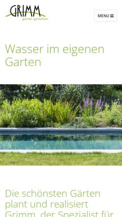 Vorschau der mobilen Webseite www.grimm-garten.de, Grimm Garten und Landschaft