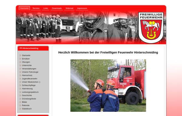 Vorschau von www.feuerwehr-hinterschmiding.de, Freiwillige Feuerwehr Hinterschmiding