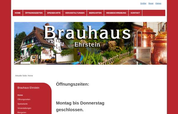 Vorschau von www.brauhaus-ehrstein.de, Brauhaus Ehrstein