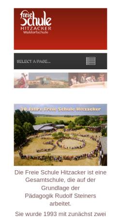 Vorschau der mobilen Webseite www.freieschulehitzacker.de, Freie Schule Hitzacker