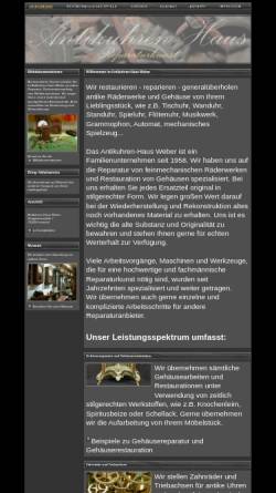 Vorschau der mobilen Webseite www.antikuhren-haus.de, Antikuhren-Haus Weber