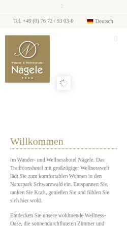 Vorschau der mobilen Webseite www.hotel-naegele.de, Hotel Nägele