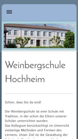 Vorschau der mobilen Webseite www.weinbergschule.de, Weinbergschule Hochheim