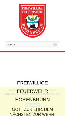 Vorschau der mobilen Webseite www.feuerwehr-hohenbrunn.de, Freiwillige Feuerwehr Hohenbrunn