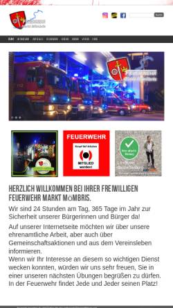 Vorschau der mobilen Webseite feuerwehr-moembris.de, Freiwillige Feuerwehr Markt Mömbris