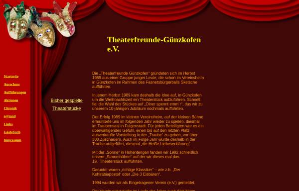 Vorschau von www.theaterfreunde-guenzkofen.info, Theaterfreunde - Günzkofen e. V.