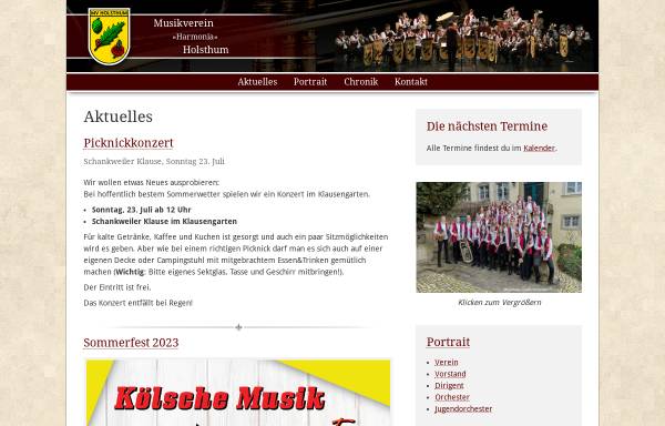 Vorschau von www.mvholsthum.de, Musikverein Harmonia Holsthum e. V.