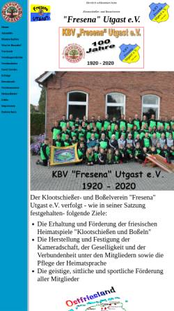 Vorschau der mobilen Webseite www.kbv-utgast.de, KBV Fresena Utgast e.V.