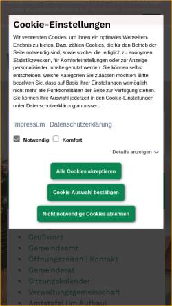 Vorschau der mobilen Webseite www.holzguenz.de, Gemeinde Holzgünz
