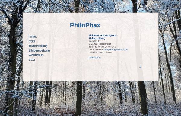 Vorschau von www.philophax.de, Holzgerlingen Online