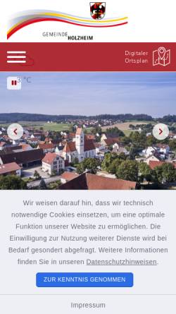Vorschau der mobilen Webseite www.holzheim-nu.de, Holzheim