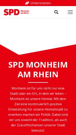 Vorschau der mobilen Webseite www.spd-monheim.de, SPD Monheim