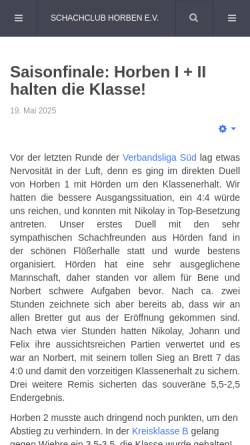 Vorschau der mobilen Webseite www.schachclub-horben.de, Schach-Club Horben e.V.