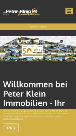 Vorschau der mobilen Webseite www.peterkleinimmobilien.de, Peter Klein Immobilien GmbH