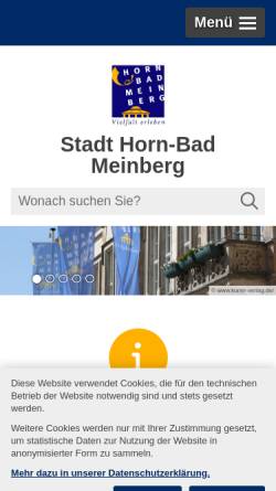 Vorschau der mobilen Webseite www.horn-badmeinberg.de, Horn-Bad Meinberg