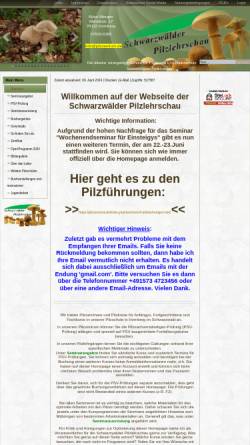 Vorschau der mobilen Webseite pilzzentrum.de, Schwarzwälder Pilzlehrschau