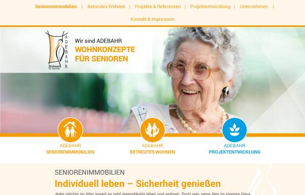 Vorschau von www.adebahr.com, Adebahr - Wohnen für Senioren