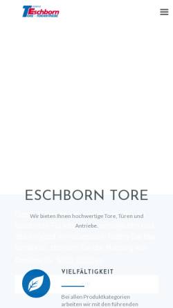 Vorschau der mobilen Webseite www.eschborn-tore.de, Eschborn-Tore