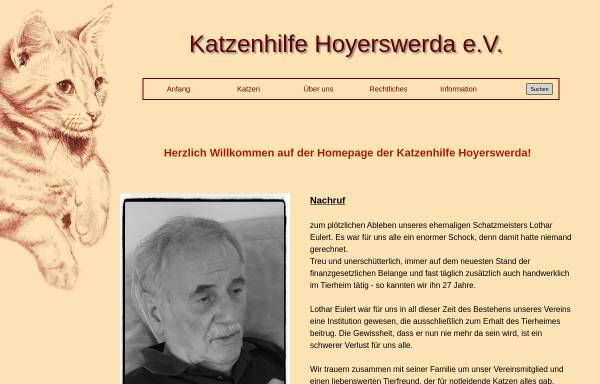 Vorschau von www.katzennot.de, Katzenhilfe Hoyerswerda e.V.