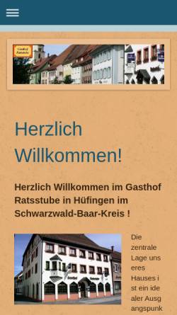 Vorschau der mobilen Webseite www.gasthofratsstube.de, Gasthof Ratsstube