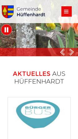 Vorschau der mobilen Webseite www.hueffenhardt.de, Hüffenhardt