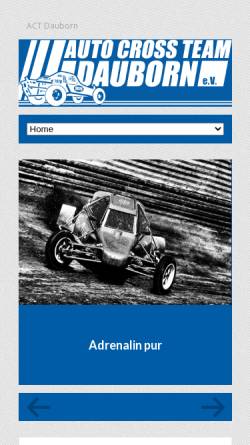 Vorschau der mobilen Webseite www.act-dauborn.de, Auto-Cross-Team Dauborn e.V.