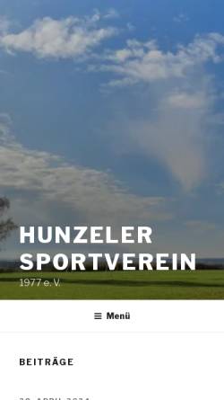 Vorschau der mobilen Webseite hunzeler-sv.de, Hunzeler Sportverein 1977 e.V.