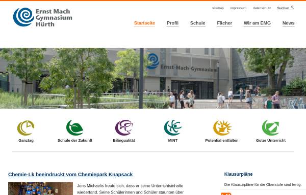 Vorschau von www.emg-huerth.de, Ernst-Mach-Gymnasium Huerth