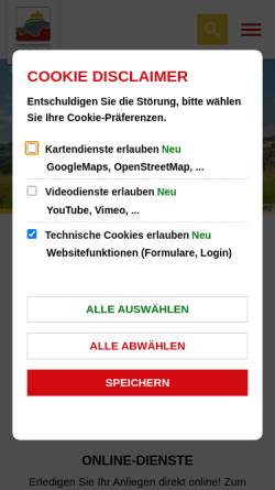 Vorschau der mobilen Webseite www.vg-montabaur.de, Kreisstadt Montabaur