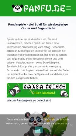 Vorschau der mobilen Webseite www.panfu.de, Panfu.de