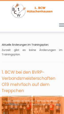 Vorschau der mobilen Webseite 1bcw.de, 1.BCW Hütschenhausen