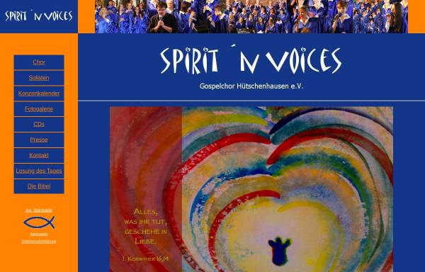 Vorschau von spirit-n-voices.de, Spirit 'n Voices Gospelchor Hütschenhausen