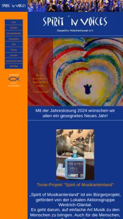 Vorschau der mobilen Webseite spirit-n-voices.de, Spirit 'n Voices Gospelchor Hütschenhausen