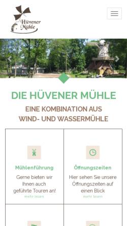 Vorschau der mobilen Webseite www.huevener-muehle.de, Hüvener Mühle