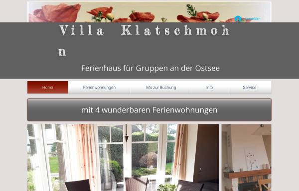 Vorschau von www.villa-klatschmohn.com, Ferienwohnungen in der Villa Klatschmohn, Groß Schwansee