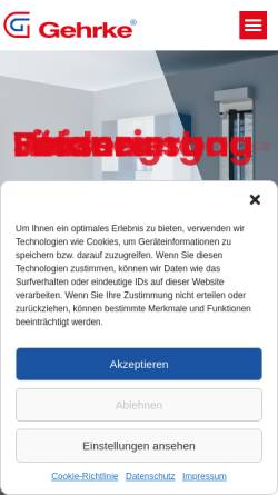 Vorschau der mobilen Webseite gehrke-gmbh.de, Gehrke GmbH