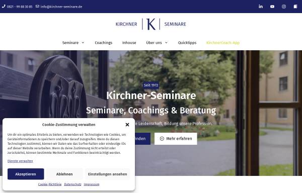 Vorschau von www.kirchner-seminare.de, Kirchner-Seminare