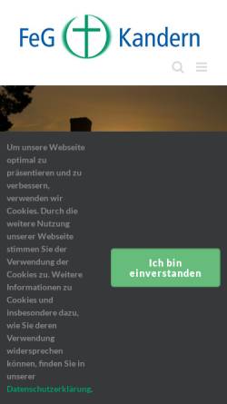 Vorschau der mobilen Webseite feg-kandern.de, Freie Evangelische Gemeinde Kandern