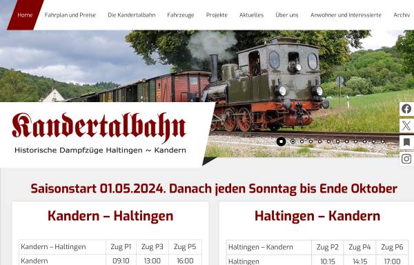 Vorschau von www.kandertalbahn.de, Kandertalbahn