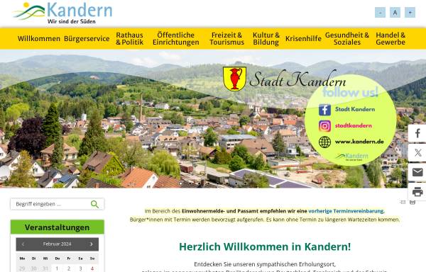 Vorschau von www.kandern.de, Stadt Kandern