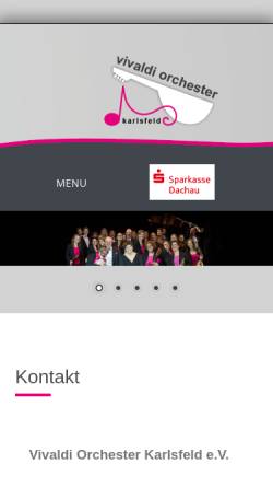 Vorschau der mobilen Webseite www.vivaldi-orchester-karlsfeld.de, Vivaldi Orchester Karlsfeld
