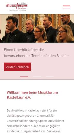 Vorschau der mobilen Webseite www.musikforum-kastellaun.de, Musikforum Kastellaun