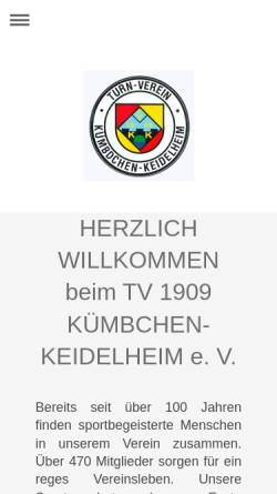Vorschau der mobilen Webseite www.tv-kuembdchen-keidelheim.de, TV Kümbdchen-Keidelheim