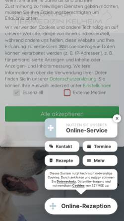 Vorschau der mobilen Webseite www.tierklinik-kelheim.de, Tierärztliche Klinik